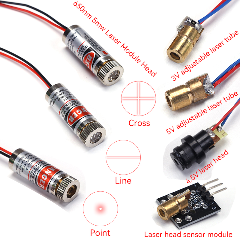 Industrial Laser Head - 10 Stück/1 Stück 650nm 5mW Lasermodul-Kopf