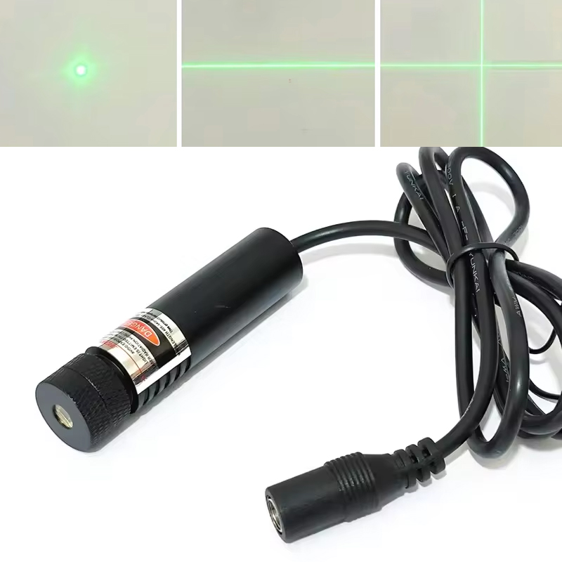 Industrial Laser Pointer - Punkt/Linie/Kreuz 532nm 100mW Fokussierbares Grünes Lasermodul