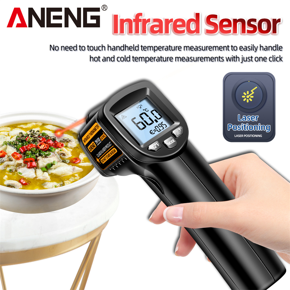 Industrial Laser Thermometer Gun - Infrarot-Laser-Thermometer, industrielle Temperaturpistole, ANENG TH103, digitaler