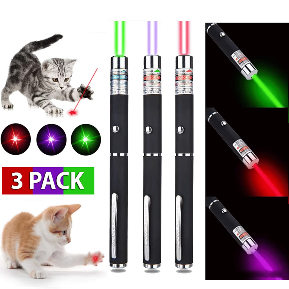 Industrial Green Laser - Mini tragbarer LED-Grün-Rot-Laserpointer ohne Batterien, LED-Taschenlampe