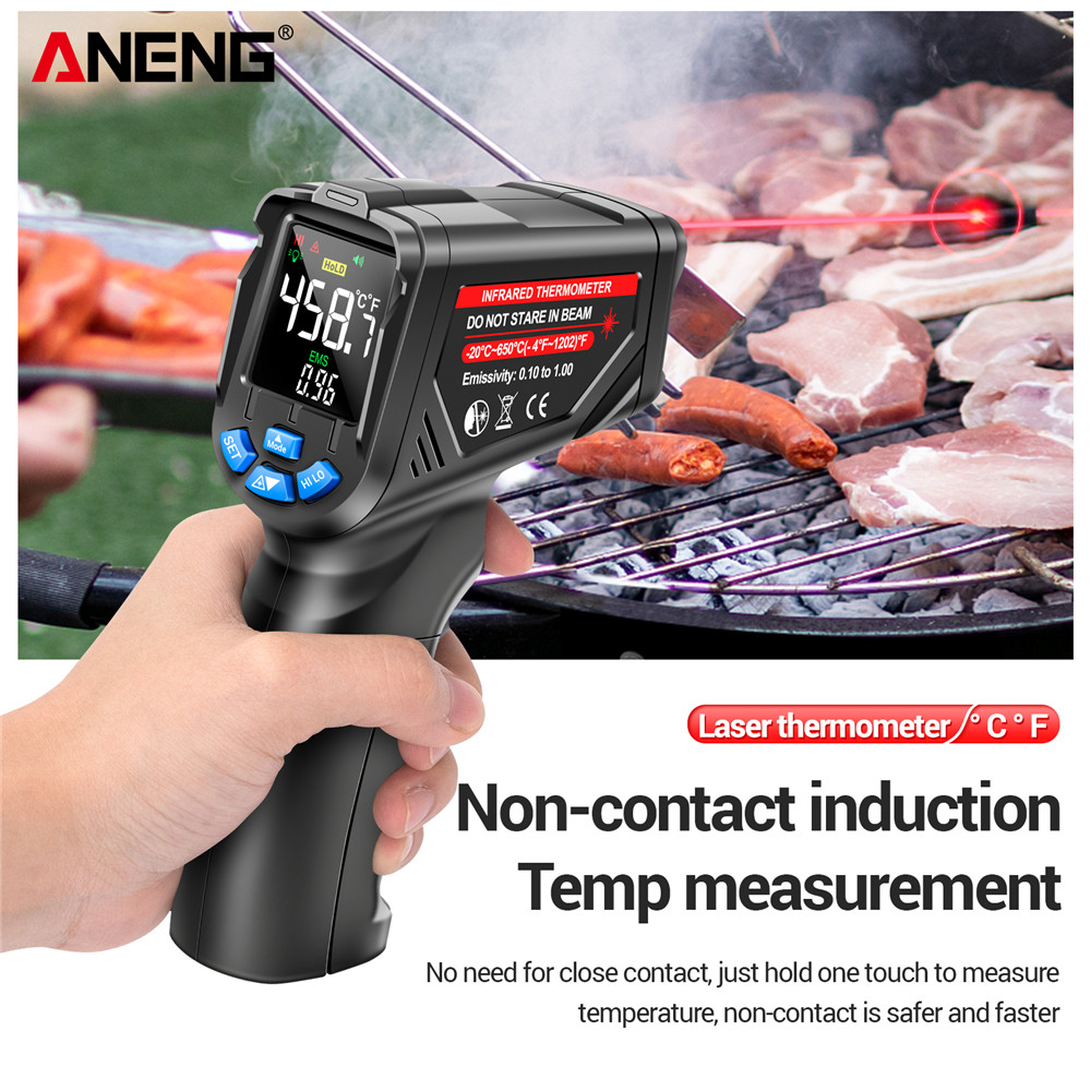 Industrial Laser Thermometer Gun - ANENG TH05 Infrarot-Thermometer Digital Berührungslos -20~650