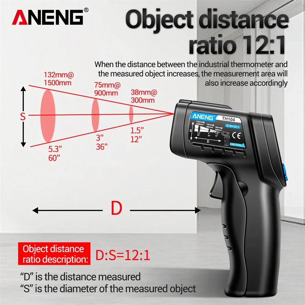 ANENG TH104 Infrarot-Handtherm – Industrial Laser Thermometer Gun Bewertung und Preis