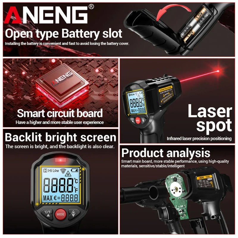 ANENG TH202 Berührungsloses In – Industrial Laser Thermometer Gun Bewertung und Preis